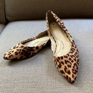 Leopard print slip-ons
